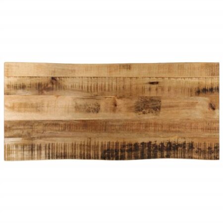Bordplade 100×40×3,8 cm med naturlig kant - massivt mangotræ