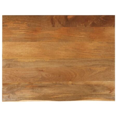 Bordplade 100×80×2,5 cm med naturlig kant - massivt mangotræ