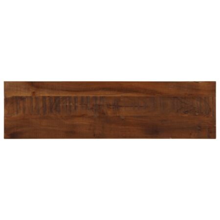 Bordplade 110×30×3,8 cm - rektangulær i massivt genbrugstræ