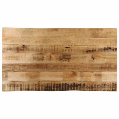 Bordplade 110×60×2,5 cm med naturlig kant - massivt ru mangotræ