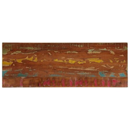 Bordplade 140 × 50 × 2,5 cm - rektangulær i massivt genbrugstræ