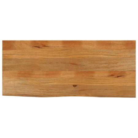 Bordplade 140×60×2,5 cm med naturlig kant - massivt mangotræ