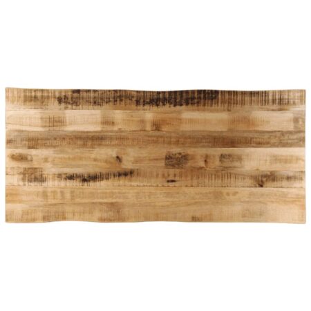 Bordplade 140×60×2,5 cm - naturlig kant i massivt mangotræ