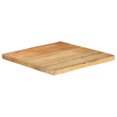 Bordplade 40 × 40 × 2,5 cm - naturlig kant i massivt mangotræ