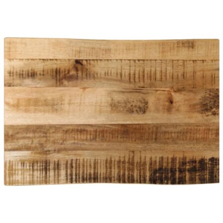 Bordplade 50 × 40 × 3,8 cm - naturlig kant i massivt ru mangotræ