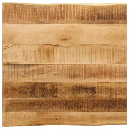 Bordplade 60×60×2,5 cm med naturlig kant - massivt ru mangotræ