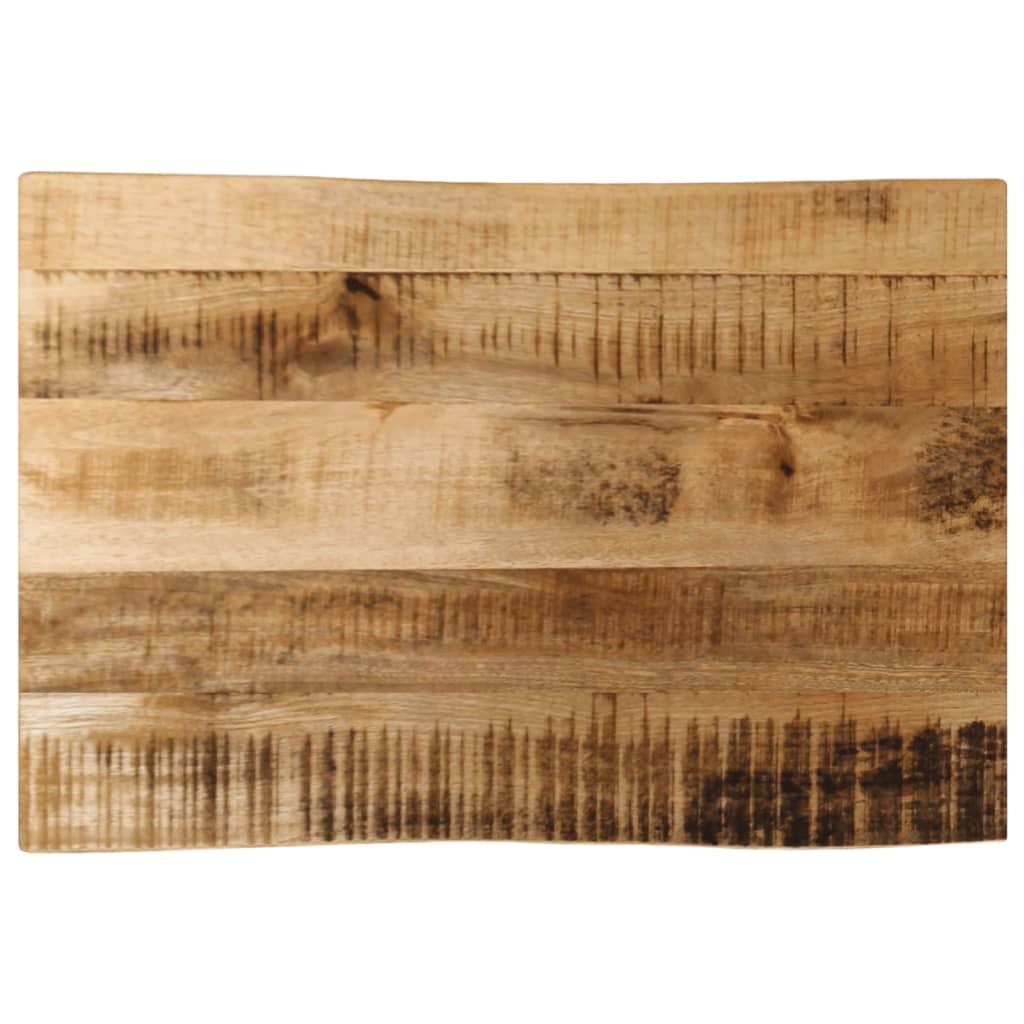 Bordplade 70 × 40 × 3,8 cm - naturlig kant i massivt ru mangotræ Bordplade 70 × 40 × 3,8 cm - naturlig kant i massivt ru mangotræ