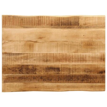 Bordplade 80 × 60 × 2,5 cm - naturlig kant i massivt mangotræ
