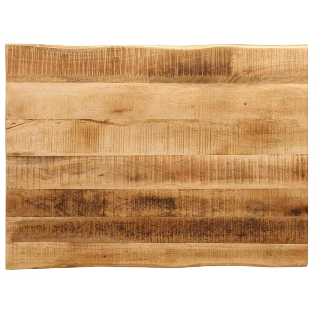 Bordplade 80 × 60 × 2,5 cm - naturlig kant i massivt mangotræ Bordplade 80 × 60 × 2,5 cm - naturlig kant i massivt mangotræ