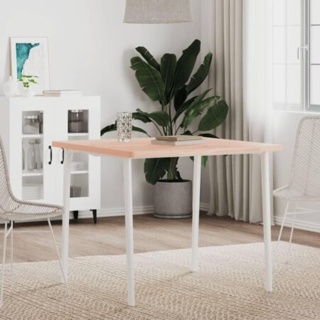 Bordplade 80 × 80 × 2,5 cm - firkantet i massivt bøgetræ