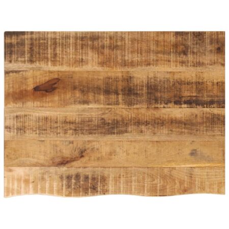 Bordplade 80×60×3,8 cm med naturlig kant - massivt ru mangotræ