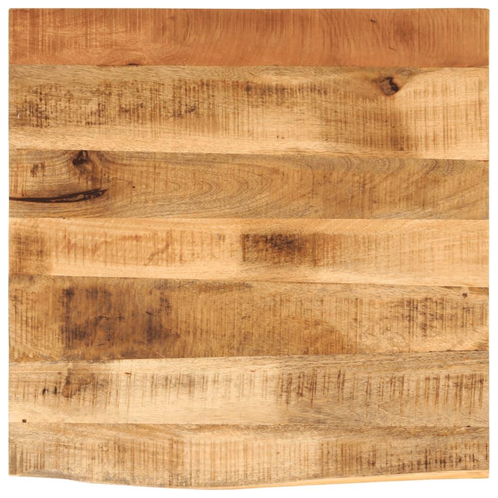 Bordplade 80×80×3,8 cm med naturlig kant - massivt ru mangotræ Bordplade 80×80×3,8 cm med naturlig kant - massivt ru mangotræ