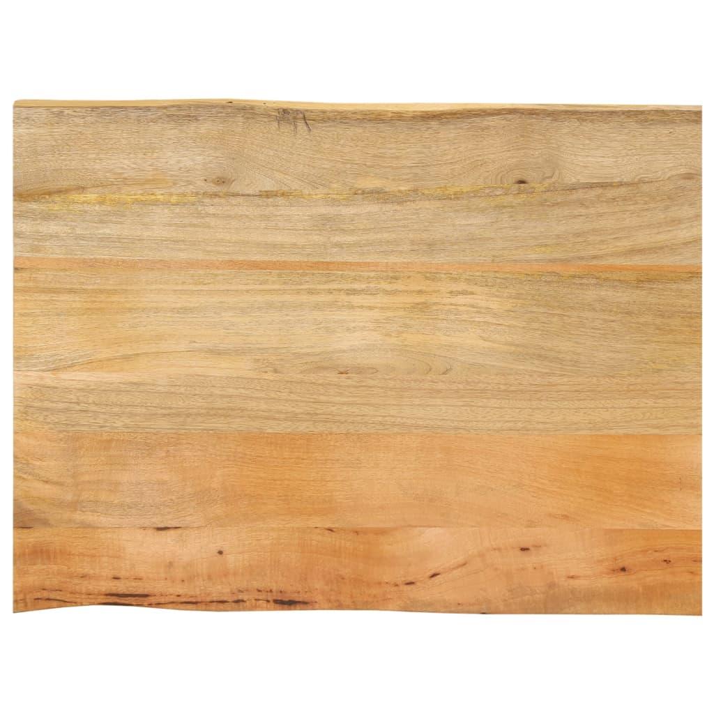 Bordplade 90 x 60 x 3,8 cm med naturlig kant i massivt mangotræ Bordplade 90 x 60 x 3,8 cm med naturlig kant i massivt mangotræ