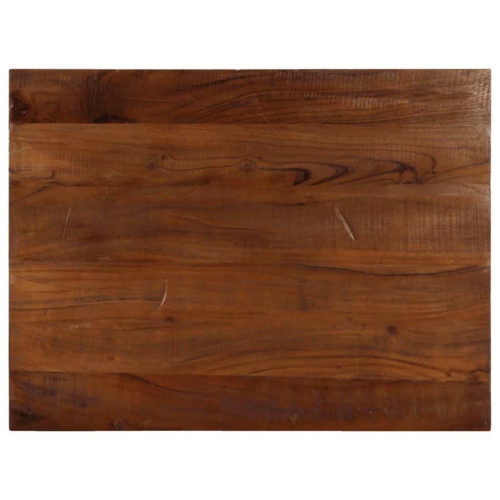 Bordplade 90 × 70 × 2,5 cm - rektangulær i massivt genbrugstræ Bordplade 90 × 70 × 2,5 cm - rektangulær i massivt genbrugstræ