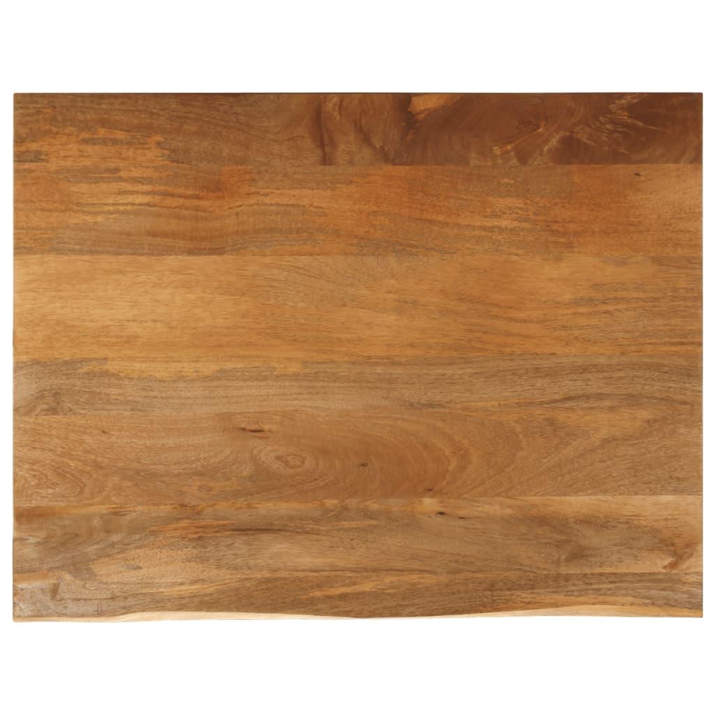 Bordplade 90 × 80 × 2,5 cm med naturlig kant - massivt mangotræ Bordplade 90 × 80 × 2,5 cm med naturlig kant - massivt mangotræ