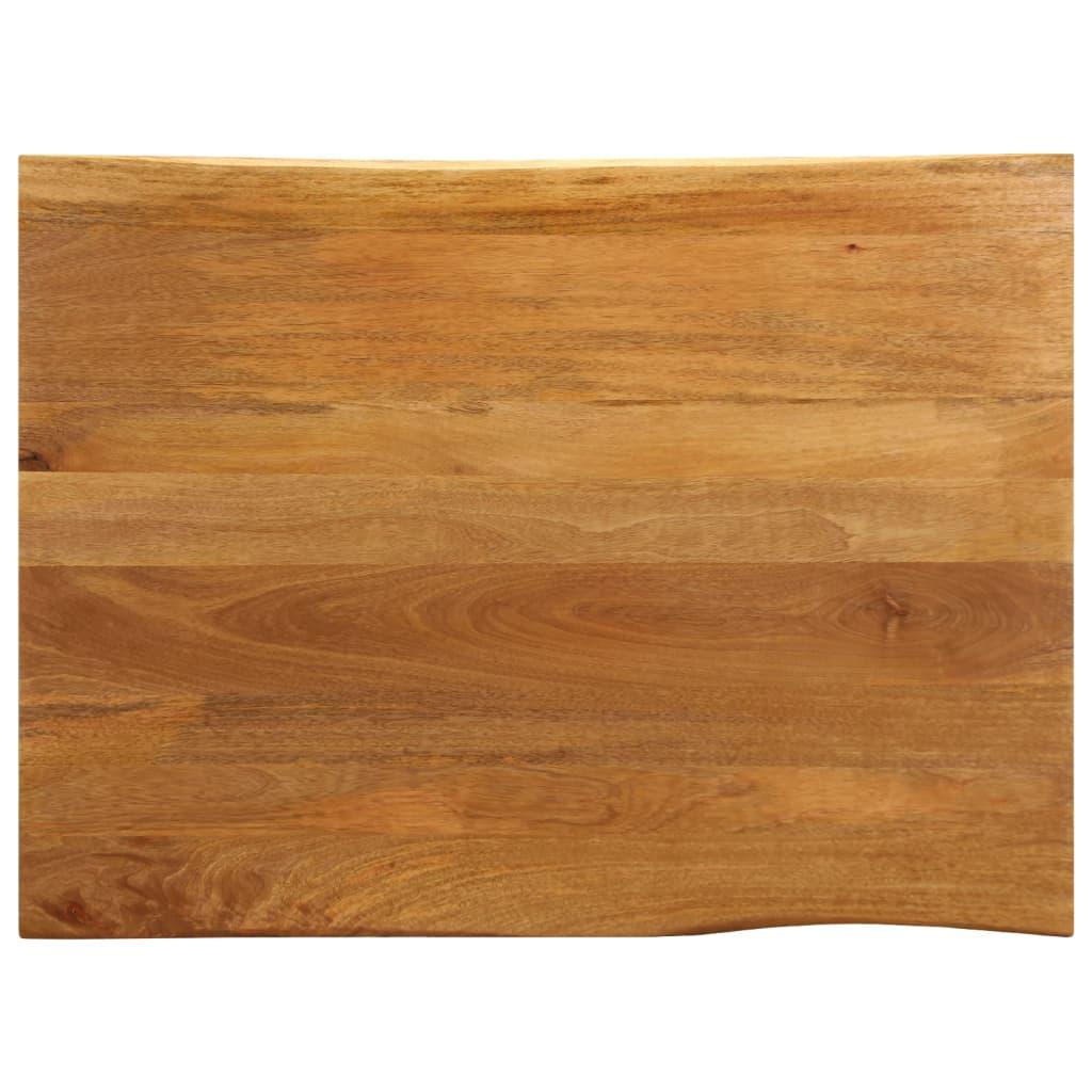 Bordplade 90 × 80 × 2,5 cm - naturlig kant i massivt mangotræ Bordplade 90 × 80 × 2,5 cm - naturlig kant i massivt mangotræ