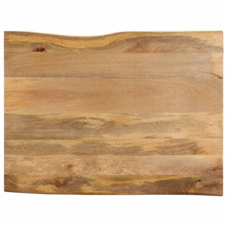 Bordplade 90 × 80 × 3,8 cm - naturlig kant i massivt mangotræ
