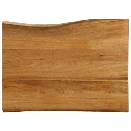 Bordplade 90×60×2,5 cm med naturlig kant - massivt mangotræ