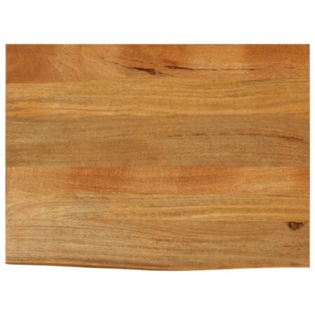 Bordplade 90×60×3,8 cm med naturlig kant - massivt mangotræ