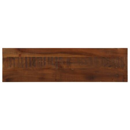 Bordplade i massivt genbrugstræ - 100 × 20 × 3,8 cm, rektangulær