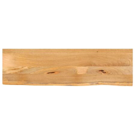 Bordplade i massivt mangotræ 100 x 20 x 2,5 cm med naturlig kant