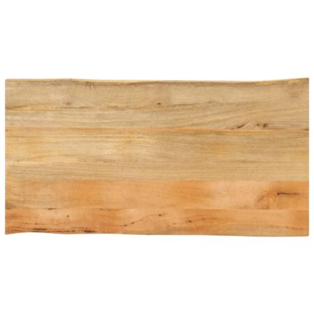 Bordplade i massivt mangotræ 100 x 60 x 3,8 cm med naturlig kant