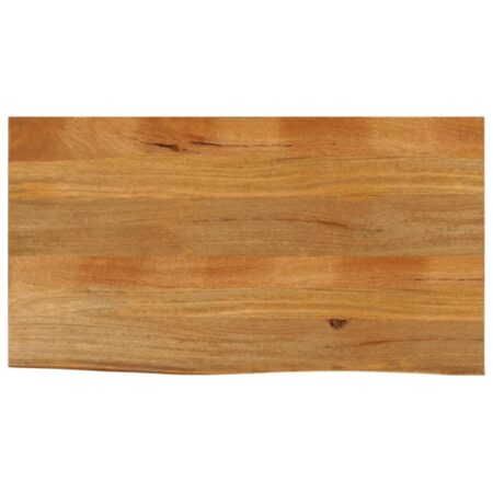 Bordplade i massivt mangotræ 110 × 60 × 2,5 cm - naturlig kant