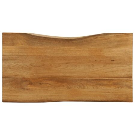 Bordplade i massivt mangotræ 120 x 60 x 2,5 cm med naturlig kant