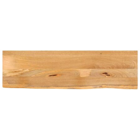 Bordplade i massivt mangotræ 120 × 40 × 3,8 cm - naturlig kant