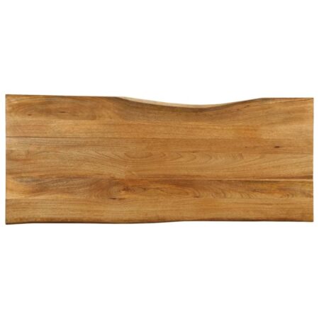 Bordplade i massivt mangotræ 140 x 60 x 3,8 cm med naturlig kant