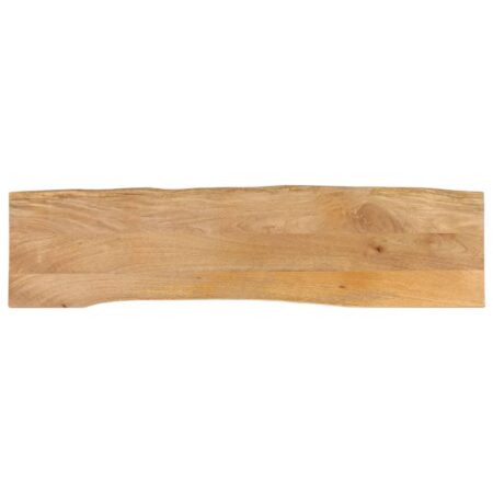 Bordplade i massivt mangotræ 160 x 40 x 2,5 cm med naturlig kant