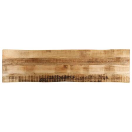 Bordplade i massivt mangotræ 160 × 40 × 2,5 cm - naturlig kant