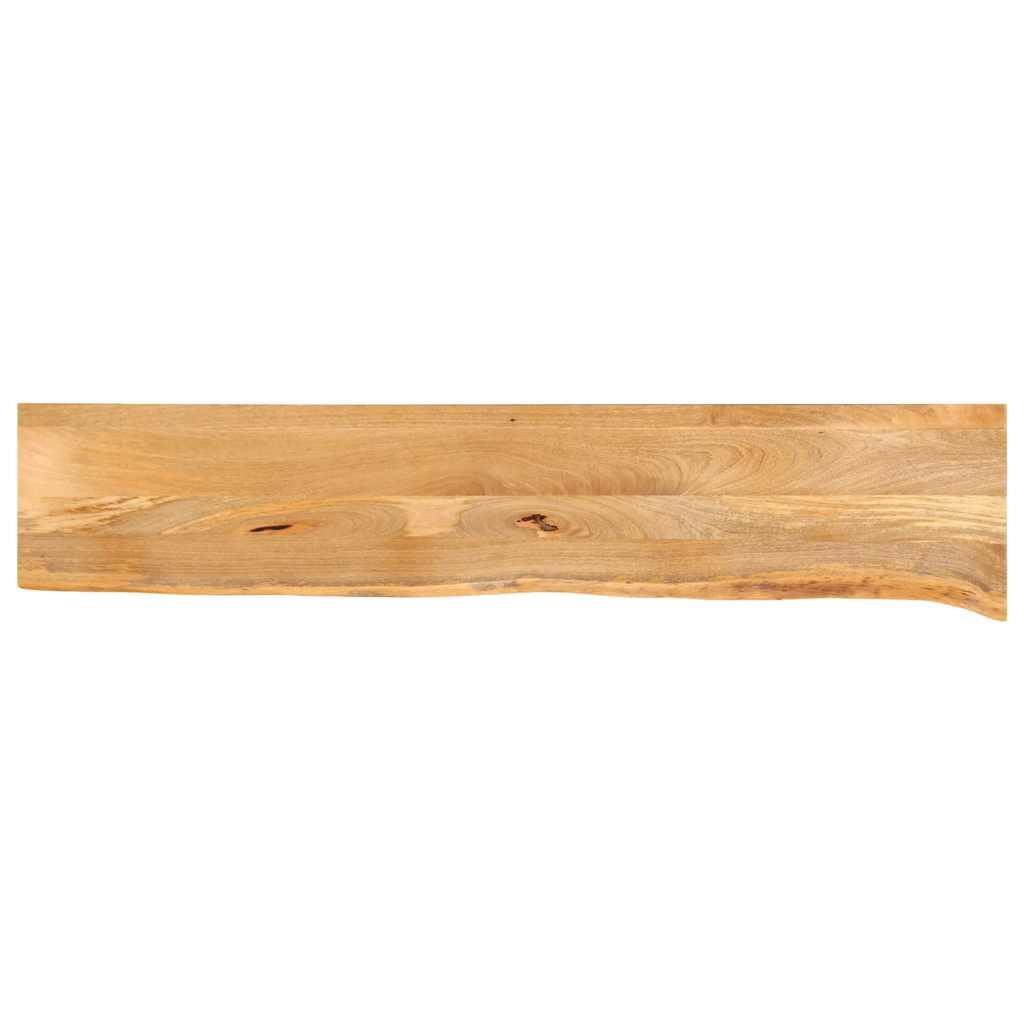 Bordplade i massivt mangotræ 180 x 20 x 2,5 cm med naturlig kant Bordplade i massivt mangotræ 180 x 20 x 2,5 cm med naturlig kant