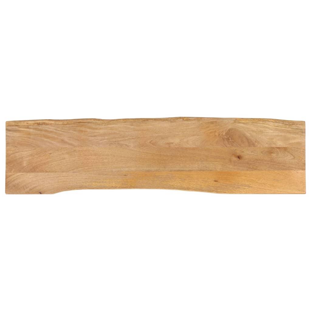 Bordplade i massivt mangotræ 180 x 40 x 2,5 cm med naturlig kant Bordplade i massivt mangotræ 180 x 40 x 2,5 cm med naturlig kant