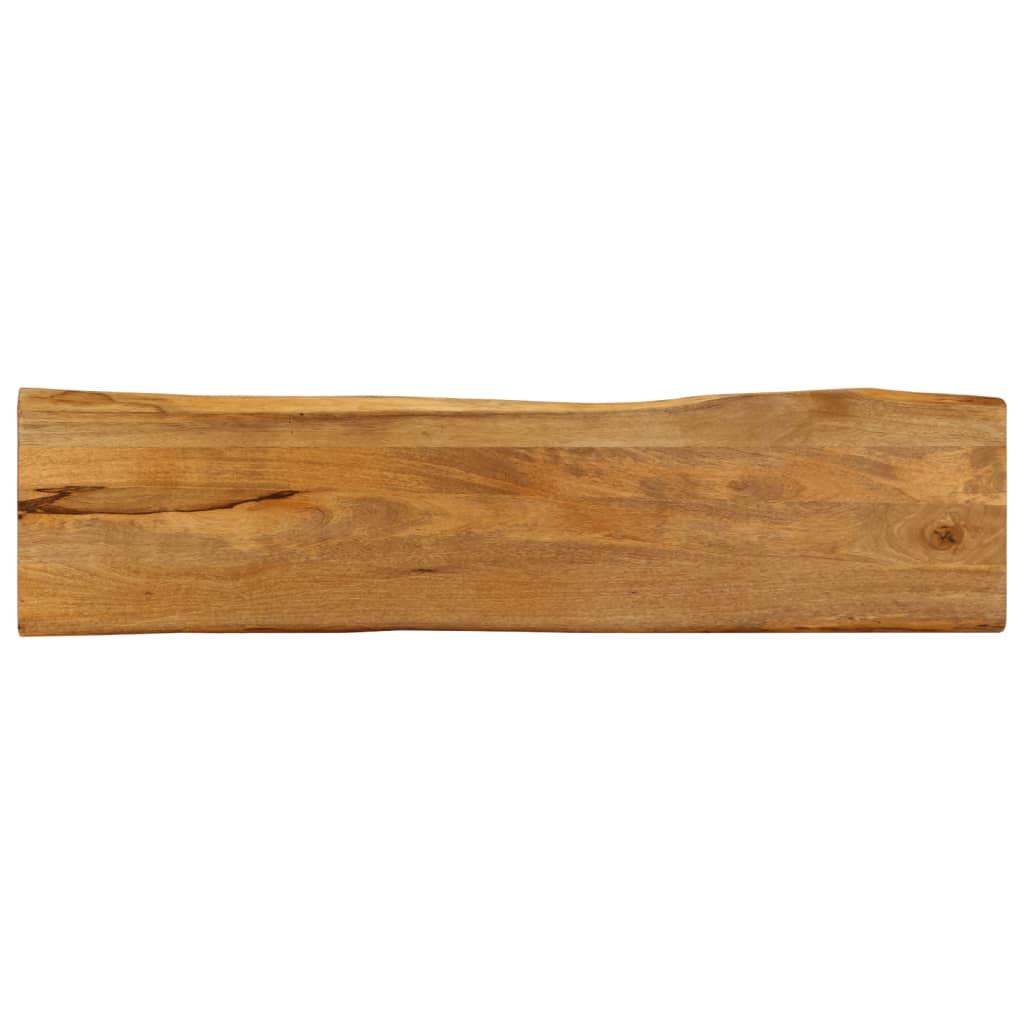 Bordplade i massivt mangotræ 180 x 40 x 3,8 cm med naturlig kant Bordplade i massivt mangotræ 180 x 40 x 3,8 cm med naturlig kant