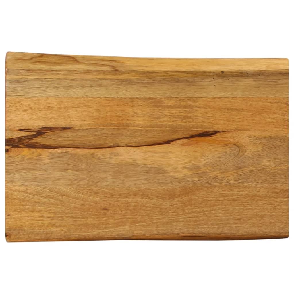 Bordplade i massivt mangotræ 50 × 40 × 2,5 cm - naturlig kant Bordplade i massivt mangotræ 50 × 40 × 2,5 cm - naturlig kant