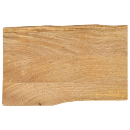Bordplade i massivt mangotræ 60 x 40 x 3,8 cm med naturlig kant