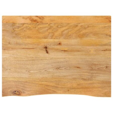 Bordplade i massivt mangotræ 70 x 60 x 2,5 cm med naturlig kant