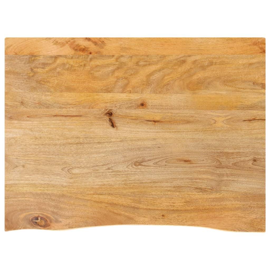 Bordplade i massivt mangotræ 70 x 60 x 2,5 cm med naturlig kant Bordplade i massivt mangotræ 70 x 60 x 2,5 cm med naturlig kant