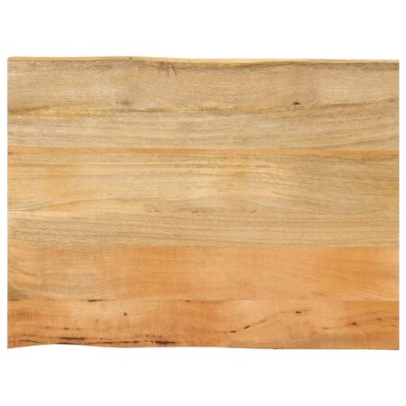 Bordplade i massivt mangotræ 70 x 60 x 3,8 cm med naturlig kant