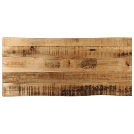 Bordplade i massivt mangotræ 80×40×2,5 cm - naturlig kant