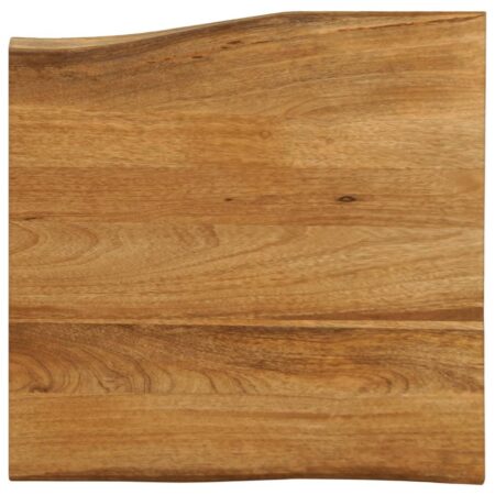 Bordplade i massivt mangotræ 80×80×2,5 cm - naturlig kant