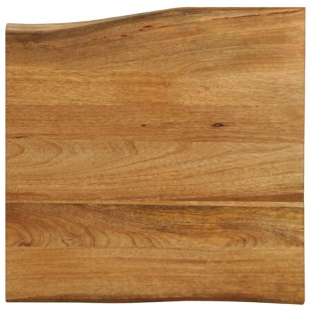 Bordplade i massivt mangotræ 80×80×3,8 cm - naturlig kant