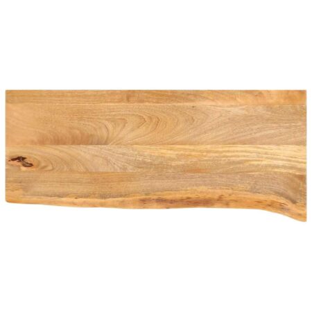Bordplade i massivt mangotræ 90 x 40 x 2,5 cm med naturlig kant