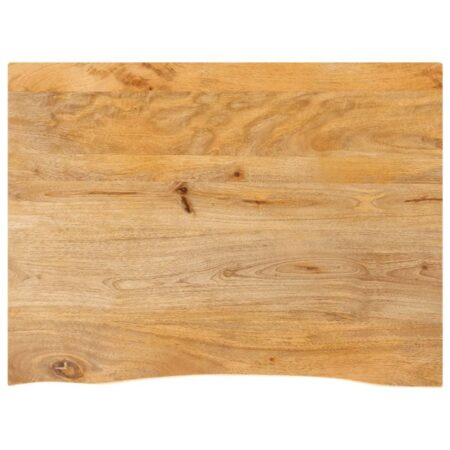 Bordplade i massivt mangotræ 90 x 60 x 2,5 cm med naturlig kant