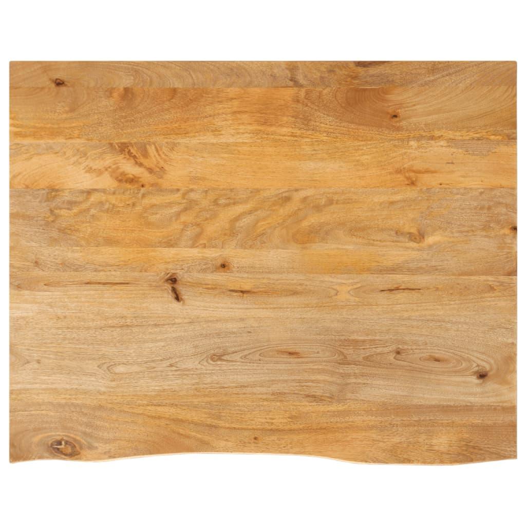 Bordplade i massivt mangotræ - naturlig kant 90 × 80 × 2,5 cm Bordplade i massivt mangotræ - naturlig kant 90 × 80 × 2,5 cm