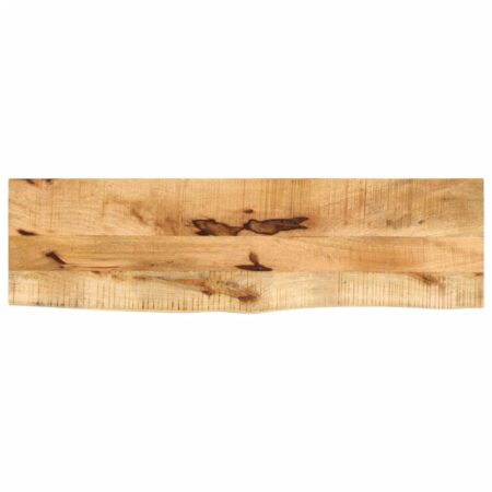 Bordplade i massivt ru mangotræ 110 x 40 x 2,5 cm med naturlig kant