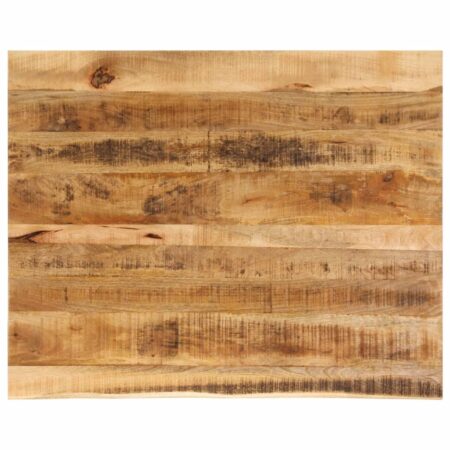 Bordplade i massivt ru mangotræ 110x80 cm med naturlig kant