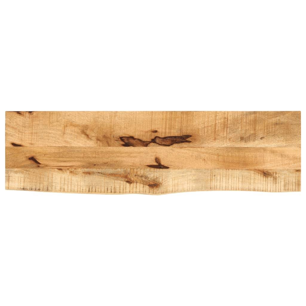 Bordplade i massivt ru mangotræ 120 x 20 x 2,5 cm med naturlig kant Bordplade i massivt ru mangotræ 120 x 20 x 2,5 cm med naturlig kant