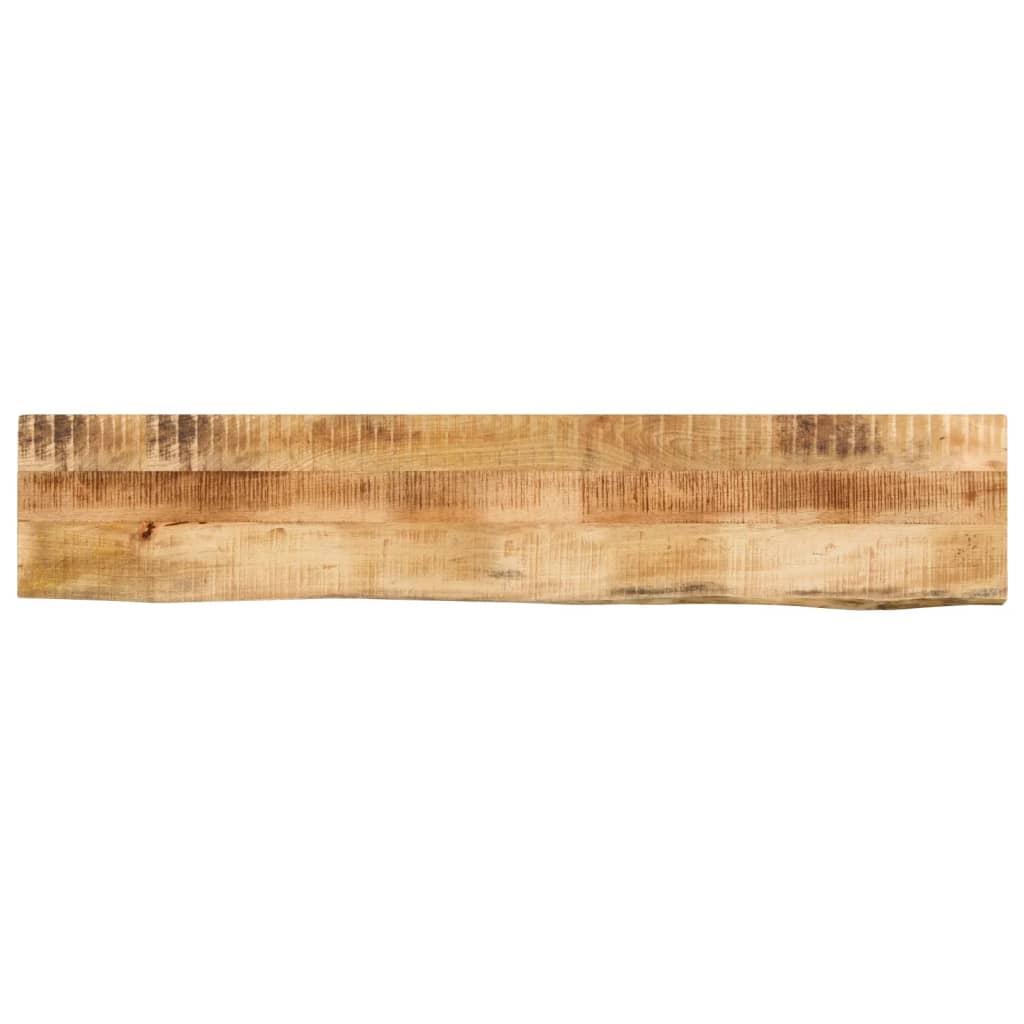 Bordplade i massivt ru mangotræ 140 x 40 x 2,5 cm med naturlig kant Bordplade i massivt ru mangotræ 140 x 40 x 2,5 cm med naturlig kant